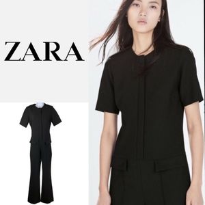 Zara Women Jumpsuit with Faux Pockets S